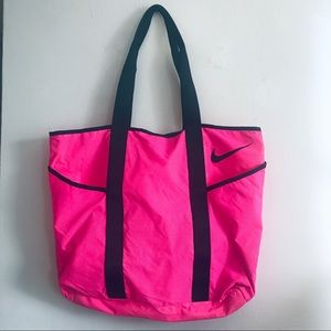 NIKE Large Pink Mesh Tote Bag